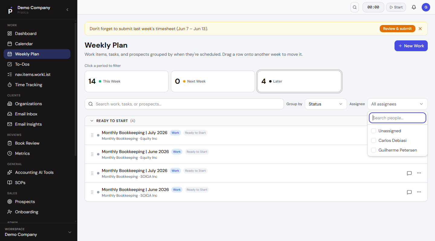 Weekly Plan (3/3)